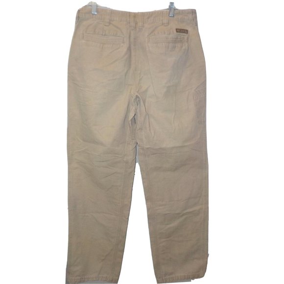 Columbia 6 Pocket Gusseted Heavy Duty Tan Jeans Mens Size 36 x 33 - Picture 5 of 9